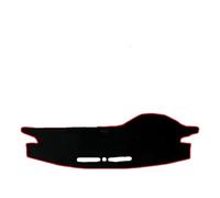 Bord Tapis De Tableau pour Octavia A8 2021-2024 Housse De Tableau Bord pour Voiture Plateforme D'instruments Light Pad Tapis Accessoires pour Pare-Soleil(Left Hand Red Edge)