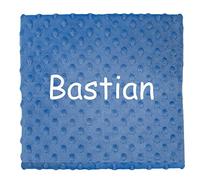 Borda y más Couverture bébé personnalisée avec nom brodé. Dimensions: 80 x 110 cm. Toucher Velours - Cobalt - Cadeaux pour bébés Nouveaux-né