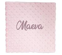 Borda y más Couverture bébé personnalisée avec nom brodé. Dimensions: 80 x 110 cm. Toucher Velours - Rose - Cadeaux pour bébés Nouveaux-né