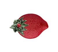 Bordallo Pinheiro Fraises Olive Plat Large Rouge