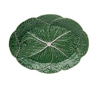 Bordallo Pinheiro Grand plateau ovale vert chou
