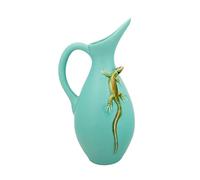 Bordallo Pinheiro Vase avec Lézard Pichet Large Vert