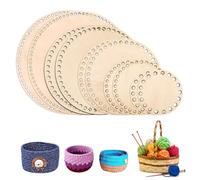 Bordeag 10 Pièces Fond De Panier En Bois Naturel, Panier Au Crochet Base En Bois 5 Tailles Fond Panier Bois Panier Bois Base Fond Crochet Ovale Base Ovale Tissage Panier Pour Le Bricolage Crochet