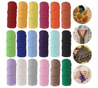 BORDEAG 18 Pièces Fils De Coton pour Macramé, 2mm*30m Cordon en Coton Macramé Doux, Corde Macramé, Fils Macramé Cordon pour Macramé pour Tentures Murales,Cintres,Bricolage,Décorations pour La Maison