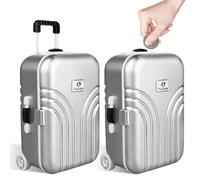 BORDEAG 2 Pièces Tirelire Créative Valise, Tirelire Valise, Mini Tirelire De Bagage, Creative Valise Tirelire Mignon Mini Tirelire Bagage Tirelire pour Enfants Et Adultes, Cadeau Amusant