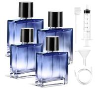 BORDEAG 4 Pièces Flacon De Parfum, 2 * 50 Ml+2 * 100 Ml Vaporisateur Parfum, Vaporisateur Parfum Vide, Flacon Parfum Rechargeable Vaporisateur Parfum Verre Pour Femmes Hommes