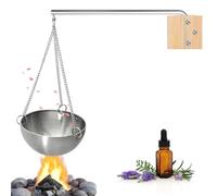 Bordeag Bol D'arôme Sauna 12cm Bol De Sauna Acier Inoxydable, Bol D'arôme De Sauna En Acier Inoxydable Bol D'huile Essentielle Sauna Aroma Bowl Accessoire De Sauna Pour Sauna Et Spa