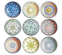 BORDEAG Bols à Tapas et Sauces, 9 Bols à Sauce, bols à Trempette pour Soja, Apéritif, Collation, Ingrédients, Épices, Ketchup et Condiment