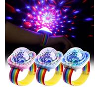 BORDEAG Boule Disco Bracelet, 3 Pièces Lampe LED Contrôlée Par La Musique, Lumière Disco Ball Rechargeable USB, Lumière De Fête Pour Anniversaire, DJ Club