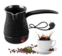 BORDEAG Cafetière Turque à Induction 500ml - Machine à Café Électrique pour la Maison, Le Bureau et Les Voyages (Noir)