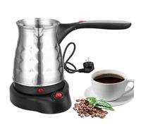 BORDEAG Cafetière Turque Electrique Avec Poignée, 500ml Machine À Expresso À Induction, Machine À Café Électrique Turque, Cafetière Électrique Turque, Pour La Maison (Argent)