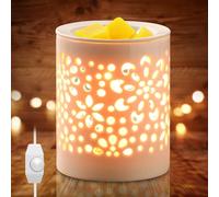 BORDEAG Chauffe-cire - Lampe à parfum électrique en céramique - Lampe aromatique pour cire parfumée - Lampe parfumée en céramique - Avec bougie chauffe-plat - Réchaud pour huiles essentielles - Pour