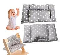 BORDEAG Coussin pour Chaise Haute Stokke Tripp Trapp, Coussin de siège épais en Pur Coton, Coussin Doux pour Chaise Haute bébé et Enfant évolutif 5 x 26 x 28 cm,