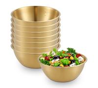 BORDEAG Cul De Poule Inox, 8 Pièces Bols Mélangeurs En Acier Inoxydable 700 ML, Bol Inox, Saladiers, Bols À Mélanger, Saladier Inoxs Avec Balance Pour Mélanger Salade De Fruits, Riz Et Pâtes(17 cm)