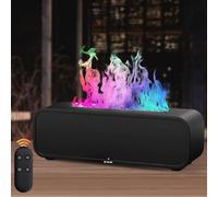 Bordeag Diffuseur Huiles Essentielles Flamme 250ml Diffuseur D'huiles Essentielles, 7 Couleurs Diffuseur D'arômes Humidificateur d'air avec Effet Flamme Humidificateur pour Maison Bureau