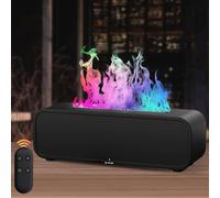 Bordeag Diffuseur Huiles Essentielles Flamme 250ml Diffuseur D'huiles Essentielles, 7 Couleurs Diffuseur D'arômes Humidificateur D'air Avec Effet Flamme Humidificateur Pour Maison Bureau