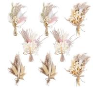 Bordeag Fleurs Séchées, Lot De 8 Mini Fleurs Séchées, Petites Fleurs Séchées Bouquets De Fleurs Séchées Paquets De Fleurs Séchées pour Cadre Photo, Bricolage, Décoration De Mariage, Fête À La Maison