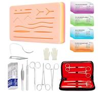 BORDEAG Kit Complet De Pratique De Suture, Kit De Suture, Kit D'entraînement À La Suture, Suture Practice Kit, Kit De Stuture Pour Entrainement Pour Étudiants En Médecine, Vétérinaire Et Infirmière