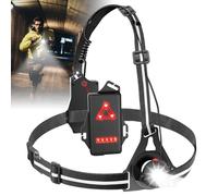 BORDEAG Lampe Course A Pied, Lampe De Course À Pied Rechargeable Usb, Led Lampe Running Pectorale, Eclairage Pour Course Avec 3 Modes D'Éclairage, Pour Jogging, Camping, Coureurs