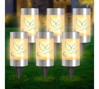 BORDEAG Lanterne Funéraire LED, 6 Pièces Bougie Funéraire à LED, Lampe Funérai LEDs Étanche, Bougie LEDs, Bougie de Cimetière avec Capteur de Luminosité pour Cimetière