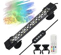 Bordeag Led Lampe Aquarium 30cm 24/7 Éclairage Aquarium, Éclairage D'aquarium Rampe Led D’Aquarium Spectre Complet Rampe Led Aquarium, 10 Niveaux De Gradation, Minuterie Réglable, Pour D’Aquarium
