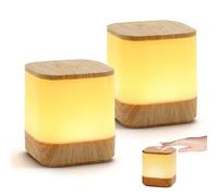 BORDEAG Lot de 2 lampes de chevet tactiles à intensité variable, lampe de table LED décorative pour le salon, lampes de table pour la chambre à coucher, pour la décoration de la chambre à coucher et