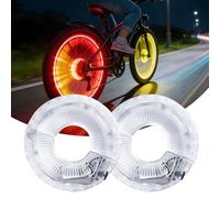 BORDEAG Lot de 2 LED pour Rayon De Vélo, Lumières LED pour Moyeu De Roue, Lampe pour Moyeu De Scooter D’Enfant, Bike LED Roue Lumières Feux de Roue de Vélo pour Pneus de Draisienne pour Enfants