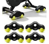 BORDEAG Lot de 4 Adaptateurs de Pieds pour Entraîneurs de Vélo, Adaptateurs de Pieds à Bascule, Rocker Plate Feet, Adaptateurs pour Vélo D'intérieur avec 8 Balles de Tennis pour Wahoo Kickr Core