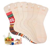 BORDEAG Lot de 7 planches à chaussettes taille 34-47 - Avec indication de taille - Pochoir à chaussettes - Bloqueurs de chaussettes - Pour le tricot, le crochet