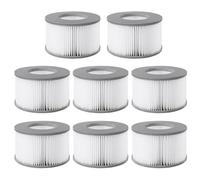 BORDEAG Lot de 8 filtres de rechange pour jacuzzi Mspa - Lot de 8 cartouches filtrantes de rechange pour piscine - Cartouches filtrantes gonflables - Pompe à cartouche pour sous-marins chauds et spa