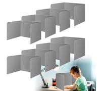 BORDEAG Lot de 8 séparateurs de bureau portables - Paravent de protection en forme de U - Pliable - Polyvalent - Pour bibliothèque