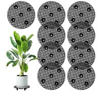 BORDEAG Lot de 9 supports pour plantes en pot, 30 cm, support pour plantes, pot de fleurs, grille de drainage en maille pour jardin, intérieur et extérieur