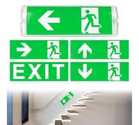 BORDEAG Lumière de Sortie D'urgence, Éclairage de Secours LED, Voyant D'évacuation De Sécurité 5W, Avec 5 Pictogramme, Lumière de Secours LED, Montage Mural, Pour Supermarché, Centres Commerciaux