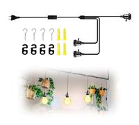 BORDEAG Lustre Suspendu avec Prise, Lampe Suspendue avec Prise et Interrupteur 3 Culots E27 avec Câble, Câble de Lampe Vintage Lustre Suspendu 6,3M, DIY Lumière Suspendue à Tête Unique Câbles Cordage