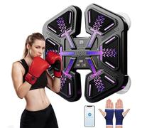 BORDEAG Machine De Boxe Musicale,Music Boxing Machine avec Gants De Boxe,9 Modes De Vitesse,LED Machine Boxe Musicale,Boxe Mural Musique Fixé Au Mur pour Exercise,'Entraînement Physique A Domicile