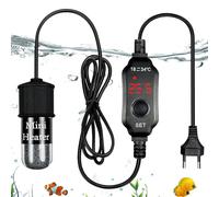 BORDEAG Mini chauffage d'aquarium - 10 W - USB - Avec affichage LED - Régulateur de température externe - Mini élément chauffant pour aquarium de 2 l