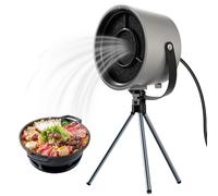 BORDEAG Mini Hotte Aspirante, Hotte Aspirante Portable, Hotte Portable de Cuisine, Avec Ventilateur D'extraction à 3 Vitesses, Hotte de Bureau pour Maison,Cuisine,Camping,Barbecue,Marmite (Gray)