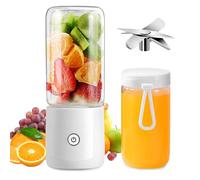 BORDEAG Mixeur Portable, Mini Blender avec 8 Lames USB Rechargeable Mélangeur, 380ml Fruit Mixer Juicer, Personnel Portable Blender Cup, Mini Mixeur Smoothie pour Smoothie Milk Shake Glaces Boissons