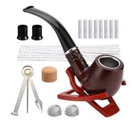 BORDEAG Pipe à tabac en bois avec accessoires et boîte cadeau - Pour débutants