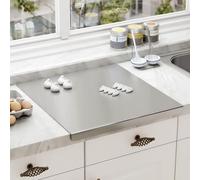 Bordeag Planche À Découper En Acier Inoxydable, Planches À Découper, Planche À Pétrir En Acier Inoxydable Avec Bord D'arrêt Plan De Travail De Cuisine Pour Cuisine, Bar, Restaurant 40 X 30 cm