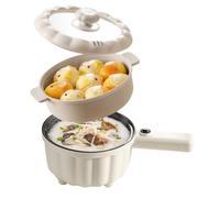 BORDEAG Pot à chaud électrique de 2 l avec cuiseur vapeur, hotpot, mini cuiseur électrique antiadhésif, mini poêle électrique antiadhésive, réchaud rapide pour la maison, le bureau