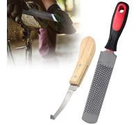 Bordeag Râpe À Sabot De Cheval 8 Pouces Lime En Fer À Cheval, Lime De Fer À Cheval Lime À Sabot De Cheval Lime À Fer À Cheval Double Face Cheval Sabot Râpe En Acier Au Carbone Pour Chevaux