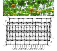 BORDEAG Scrog Net Lot de 3 filets pour plantes 60 x 120 cm Filet de culture Filet de treillis élastique avec 18 crochets pour plantes grimpantes