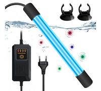 BORDEAG Stérilisateur UV Aquarium, 13W Lampe Aquarium Stérilisateur UV avec minuterie UV Aquarium Stérilisateur Lampe UV De Destruction De Bactéries Lampe De Stérilisation UV pour Aquarium Fish Tank
