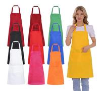 BORDEAG Tablizersz De Cuisine,12 Pièces 75×65cm Noir Unisexe Tabzlizer,Réglable Tabzlizers,Noir Chef Tablier,Unisexe Tablierz,Tablier Pour Chef Pour Serveurs,Serveuse,Boulanger,Multicolore