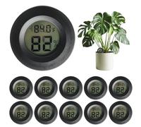 BORDEAG Thermometre Interieur, 10 Pièces Mini Thermomètre Hygromètre Interieur, Digital LCD Température Humidité Moniteur pour Bureau Cuisine Humidors Incubateurs Reptiles