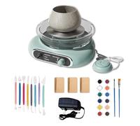 BORDEAG Tour De Potier, Kit De Poterie, Mini Roue De Poterie, Mini Tour De Poterie Électrique, Roue De 12 Cm Kit De Bricolage pour Bricolage pour Débutants Activité Manuelle(Vert)