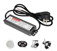 BORDEAG Transformateur LED 12 V 60 W 5 A étanche IP67 Pilote d'alimentation LED AC170 V-250 V Transformateur d'extérieur Tension constante pour éclairage LED