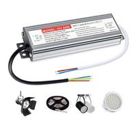 BORDEAG Transformateur LED 12V 60W 5A, Alimentation étanche IP67, Transformateur LED, Driver LED AC200-240V, Transformateur extérieur à tension constante pour éclairage LED (155 x 44 x 21 mm)