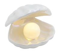 BORDEAG Veilleuse En Perles De Coquillage En Céramique, Lampe De Chevet En Coquillages, Décoration De Nuit Lampe De Bureau Pour Chambre À Coucher, Salon